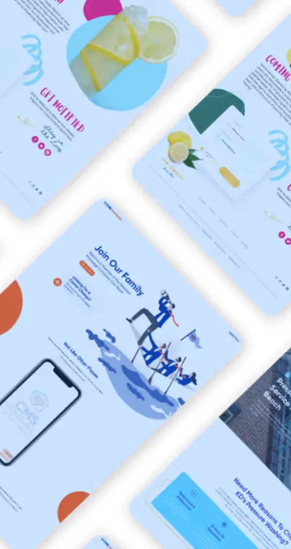 Sitio web de Enjoy Marketing, vista móvil 2