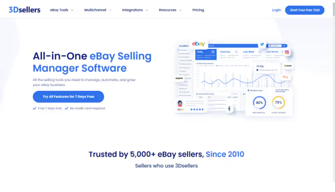 Sitio web de 3D Sellers, vista de escritorio